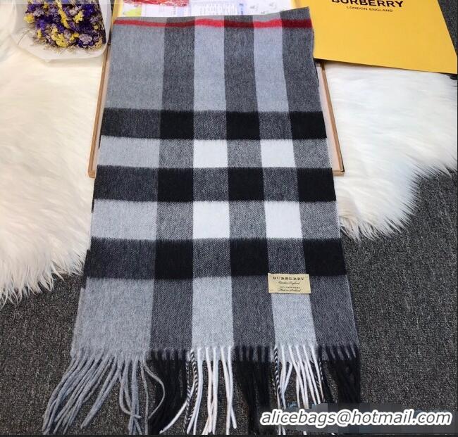 AAAAA Cheapest Burberry Cashmere Check Scarf B2181 Grey 2020