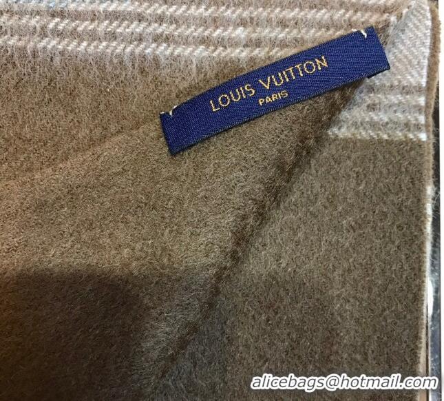 Best Product Louis Vuitton Cashmere Scarf B2181 Brown/Burgundy 2020