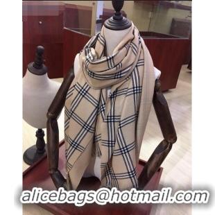 Free Shipping Burberry Cashmere & Silk Check Long Scarf B2187 Khaki 2020