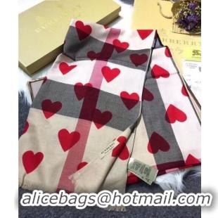 Buy Classic Burberry Hearts Cashmere Check Scarf CD2190 Khaki 2020