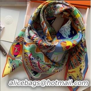 Inexpensive Hermes Exositon Universelle Silk Square Scarf 90x90cm H11210 Orange 2021