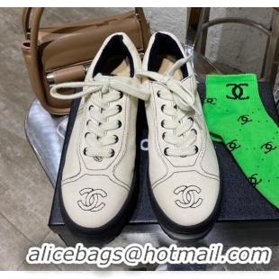 Best Luxury Chanel Vintage Denim Sneakers 111120 White