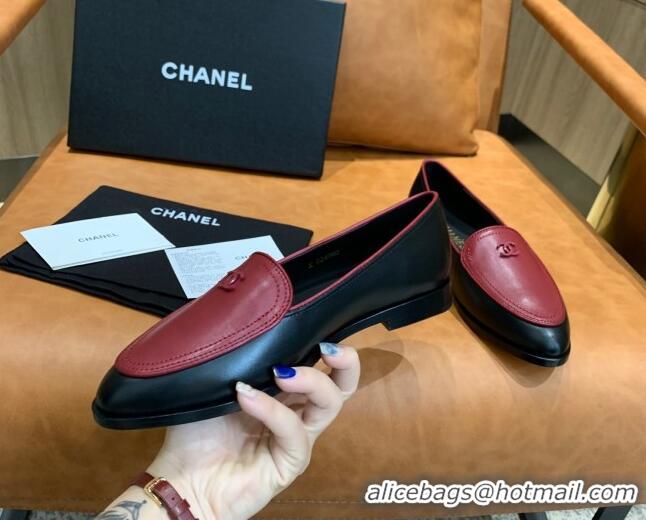 Good Looking Chanel Calfskin Loafers with CC Logo Charm G36717 Black/Brown