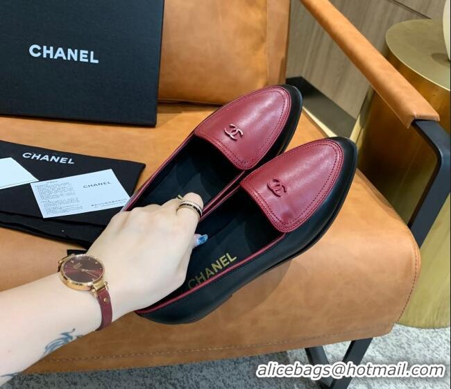 Good Looking Chanel Calfskin Loafers with CC Logo Charm G36717 Black/Brown