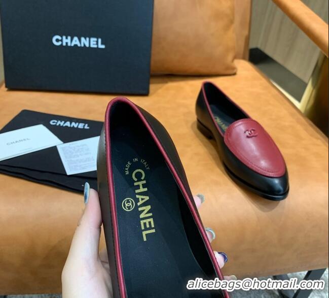 Good Looking Chanel Calfskin Loafers with CC Logo Charm G36717 Black/Brown