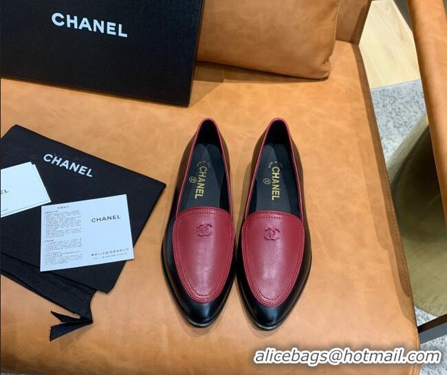 Good Looking Chanel Calfskin Loafers with CC Logo Charm G36717 Black/Brown