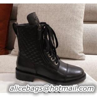 Good Looking Chanel Quilted Calfskin Short Ankle Boots 111705 Black