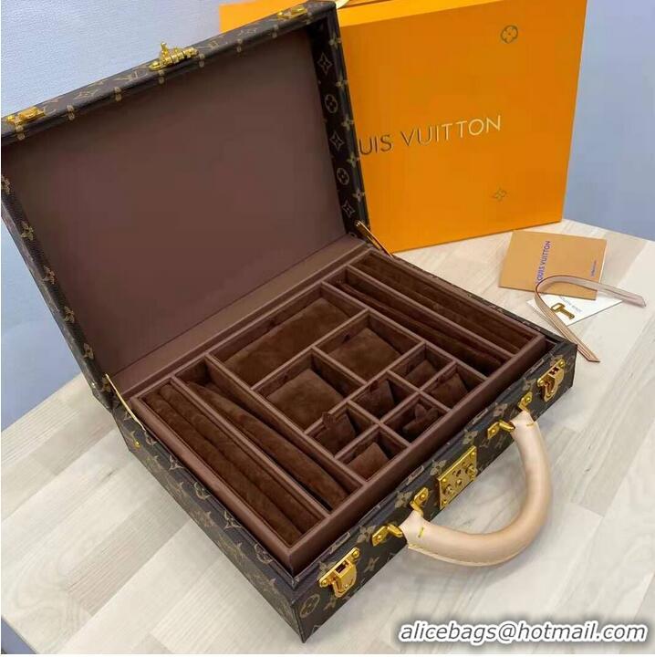 Top Design Louis Vuitton Monogram Canvas Treasure Box Original Leather 40688 Brown