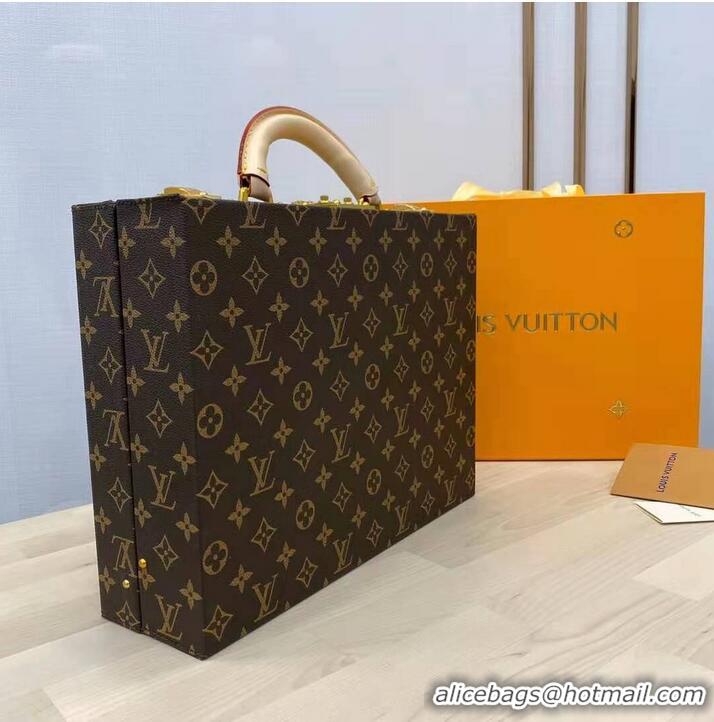 Top Design Louis Vuitton Monogram Canvas Treasure Box Original Leather 40688 Brown