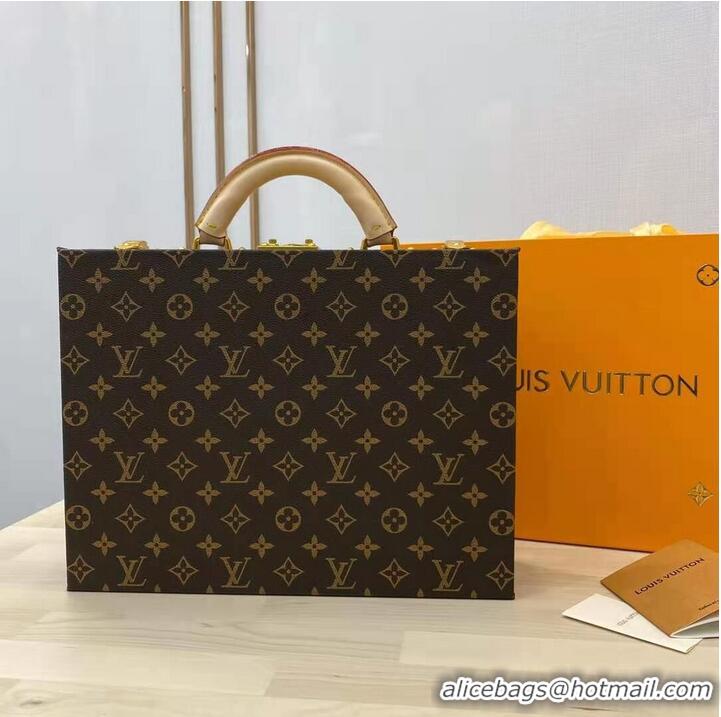 Top Design Louis Vuitton Monogram Canvas Treasure Box Original Leather 40688 Brown