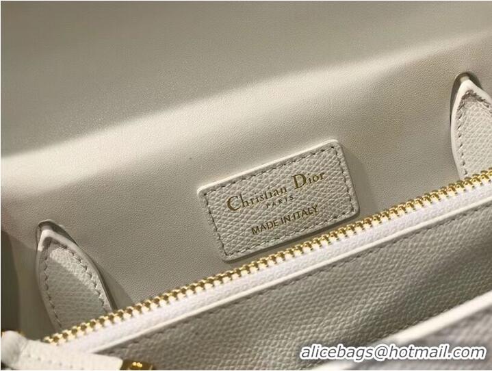 Luxury Classic DIOR LARGE ST HONORE TOTE Grained Calfskin M9306UBAE WHITE