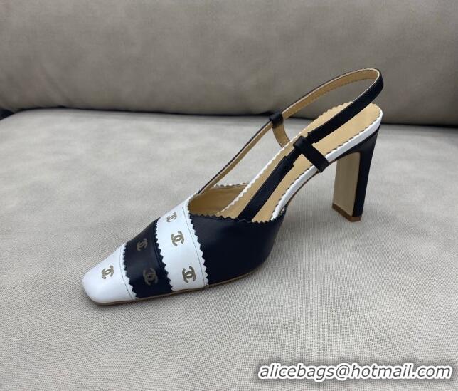 Most Popular Chanel CC Patchwork SLingback 8.6cm Pumps 120392 Black