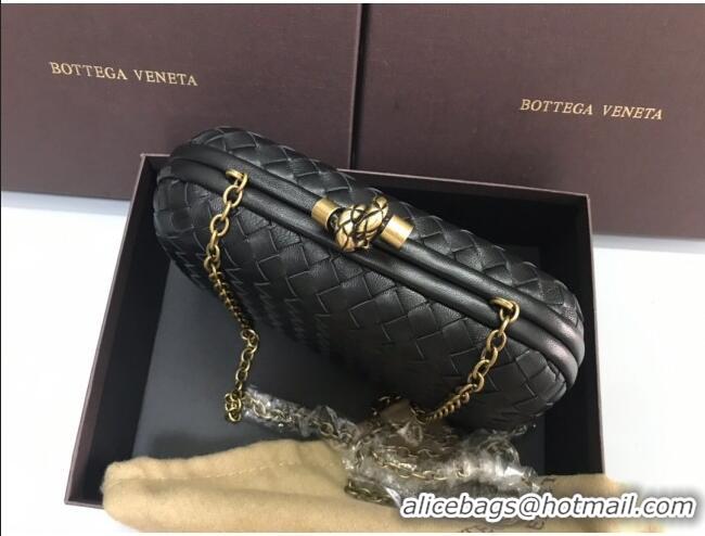 Spot Bulk Bottega Veneta Knot Woven Lambskin Clutch with Chain BV11010 Dark Green