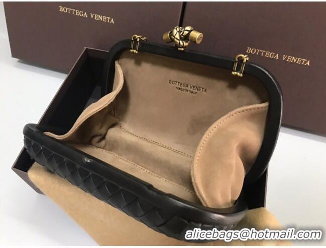 Spot Bulk Bottega Veneta Knot Woven Lambskin Clutch with Chain BV11010 Dark Green