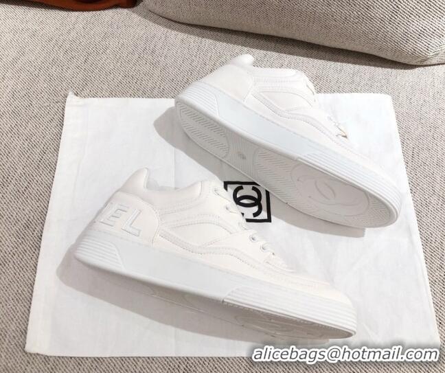 Super Quality Chanel Leather Sneakers G35063 White