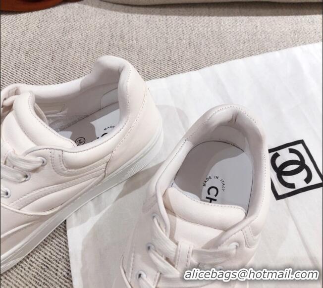 Super Quality Chanel Leather Sneakers G35063 White