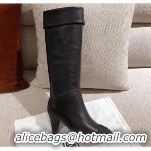 Duplicate Chanel Calfskin High Boots G36438 Black