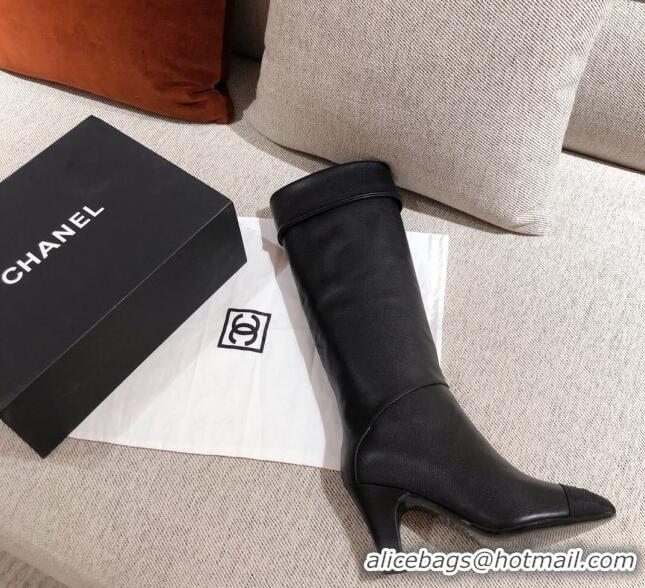 Duplicate Chanel Calfskin High Boots G36438 Black