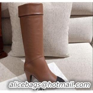 Crafted Chanel Calfskin High Boots G36438 Brown