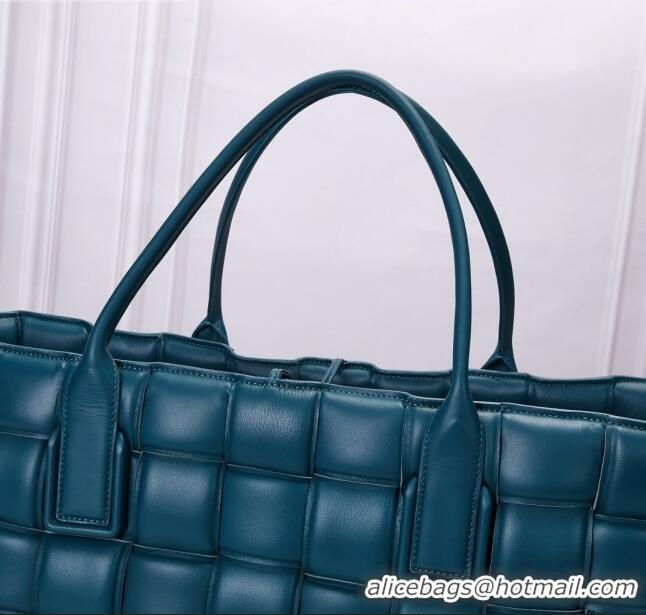 Best Grade Bottega Veneta Padded Cassette Maxi-Woven Nappa Lambskin Large Tote Bag BV0401 Peacock Blue 2020