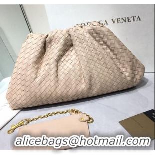 Grade Bottega Veneta The Large Pouch Clutch in Woven Lambskin BV0417 Apricot 2020