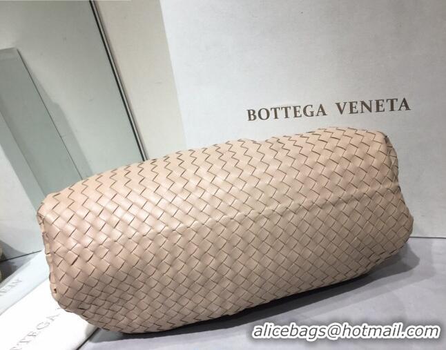 Grade Bottega Veneta The Large Pouch Clutch in Woven Lambskin BV0417 Apricot 2020