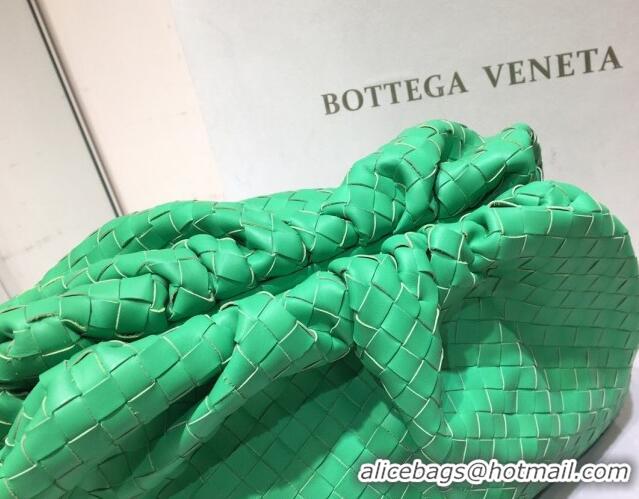 Low Price Bottega Veneta The Large Pouch Clutch in Woven Lambskin BV0417 Bright Green 2020