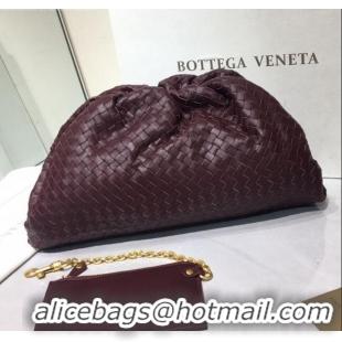 Super Quality Bottega Veneta The Large Pouch Clutch in Woven Lambskin BV0417 Burgundy 2020