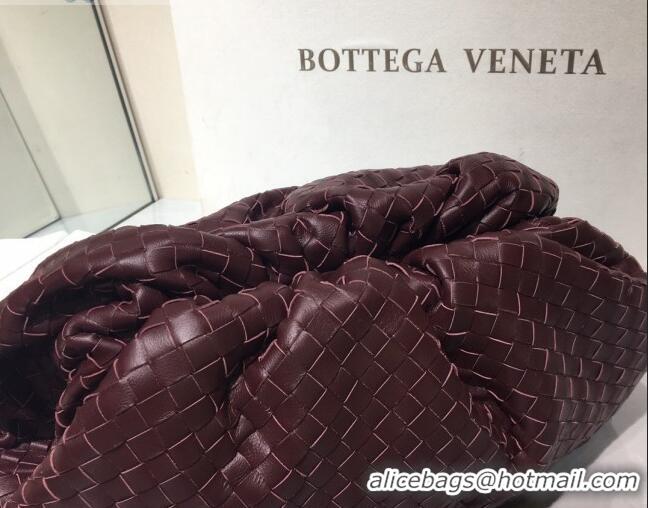 Super Quality Bottega Veneta The Large Pouch Clutch in Woven Lambskin BV0417 Burgundy 2020