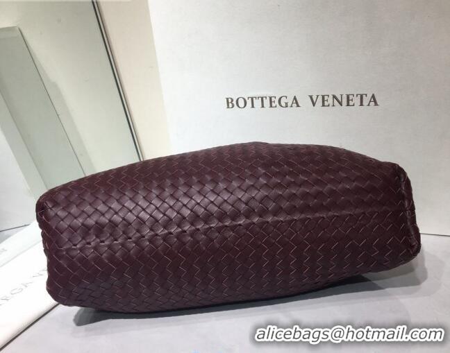 Super Quality Bottega Veneta The Large Pouch Clutch in Woven Lambskin BV0417 Burgundy 2020