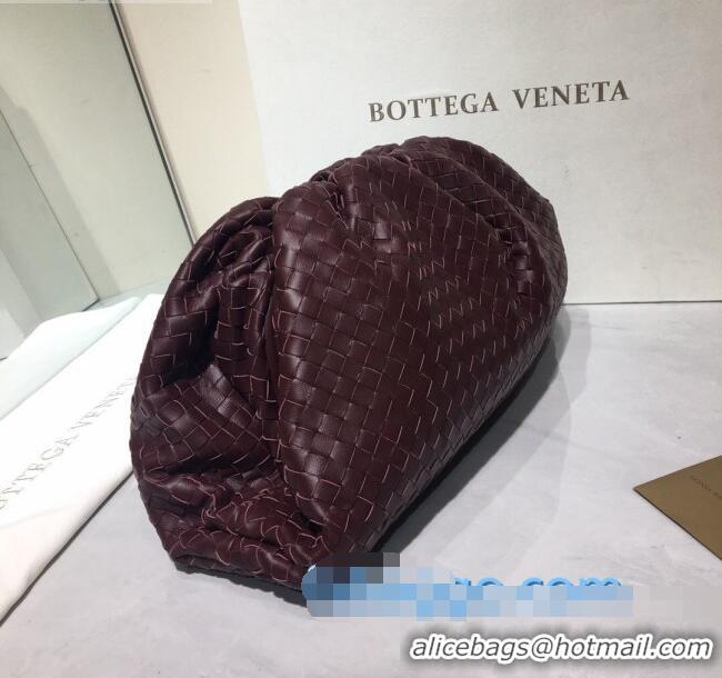 Super Quality Bottega Veneta The Large Pouch Clutch in Woven Lambskin BV0417 Burgundy 2020