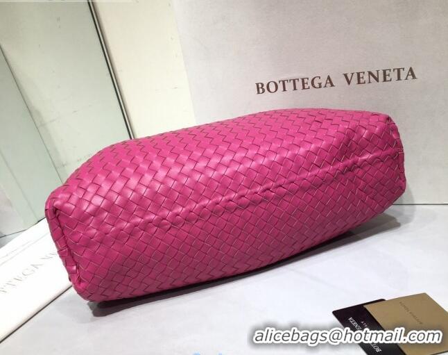 Purchase Bottega Veneta The Large Pouch Clutch in Woven Lambskin BV0417 Pink 2020