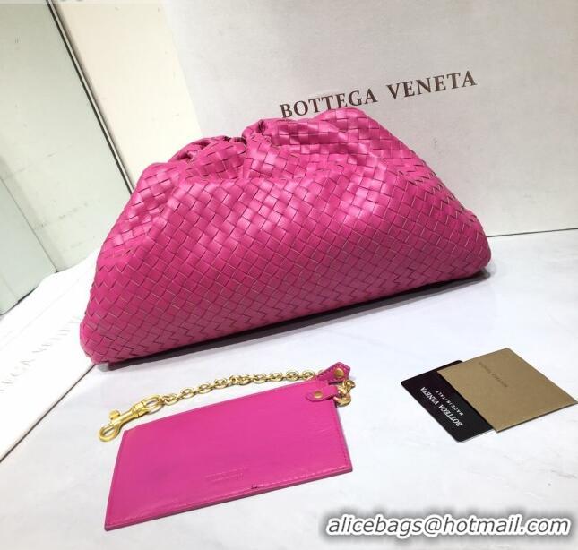 Purchase Bottega Veneta The Large Pouch Clutch in Woven Lambskin BV0417 Pink 2020