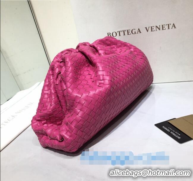 Purchase Bottega Veneta The Large Pouch Clutch in Woven Lambskin BV0417 Pink 2020