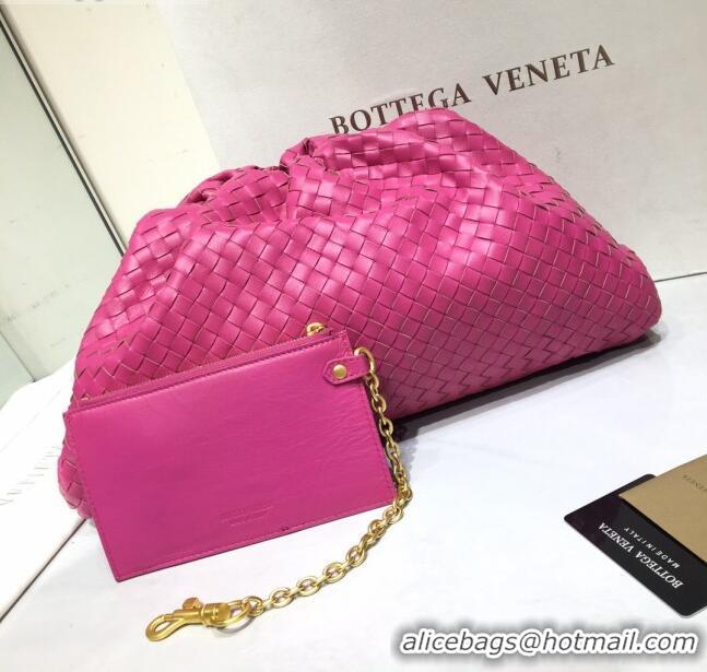 Purchase Bottega Veneta The Large Pouch Clutch in Woven Lambskin BV0417 Pink 2020