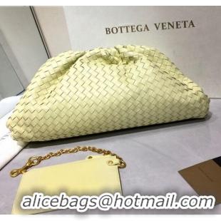 Good Product Bottega Veneta The Large Pouch Clutch in Woven Lambskin BV0417 Yellow 2020