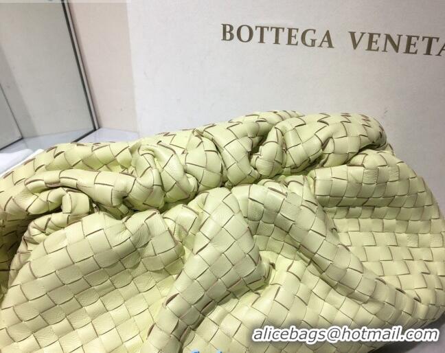 Good Product Bottega Veneta The Large Pouch Clutch in Woven Lambskin BV0417 Yellow 2020