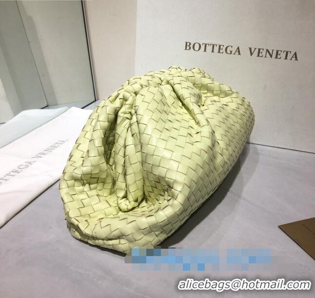 Good Product Bottega Veneta The Large Pouch Clutch in Woven Lambskin BV0417 Yellow 2020