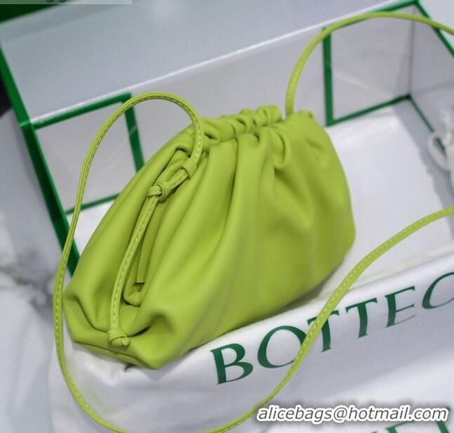 Most Popular Bottega Veneta The Mini Pouch Soft Clutch Bag in Calfskin BV0910 Kiwi Green 2020