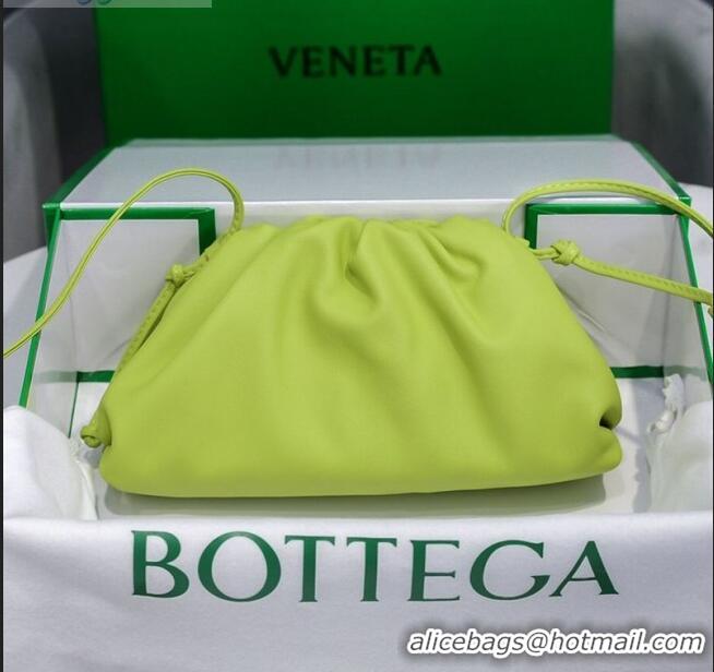 Most Popular Bottega Veneta The Mini Pouch Soft Clutch Bag in Calfskin BV0910 Kiwi Green 2020