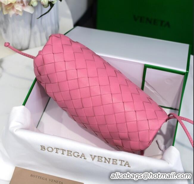 Top Design Bottega Veneta The Mini Pouch Clutch Bag in Large-Woven Lambskin BV0919 Light Pink 2020