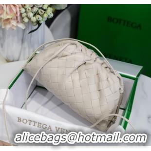 Hot Sell Bottega Veneta The Mini Pouch Clutch Bag in Large-Woven Lambskin BV0919 White 2020