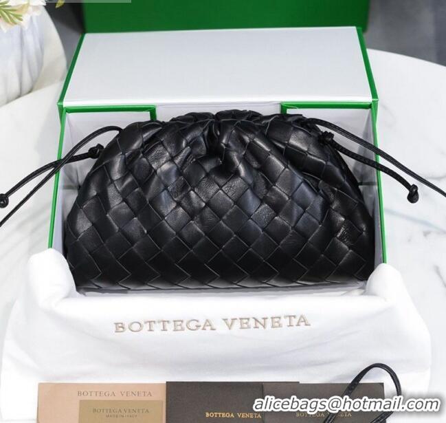 Purchase Bottega Veneta The Mini Pouch Clutch Bag in Large-Woven Lambskin BV0919 Black 2020