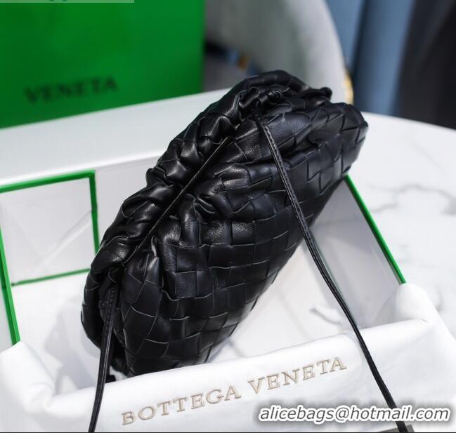 Purchase Bottega Veneta The Mini Pouch Clutch Bag in Large-Woven Lambskin BV0919 Black 2020