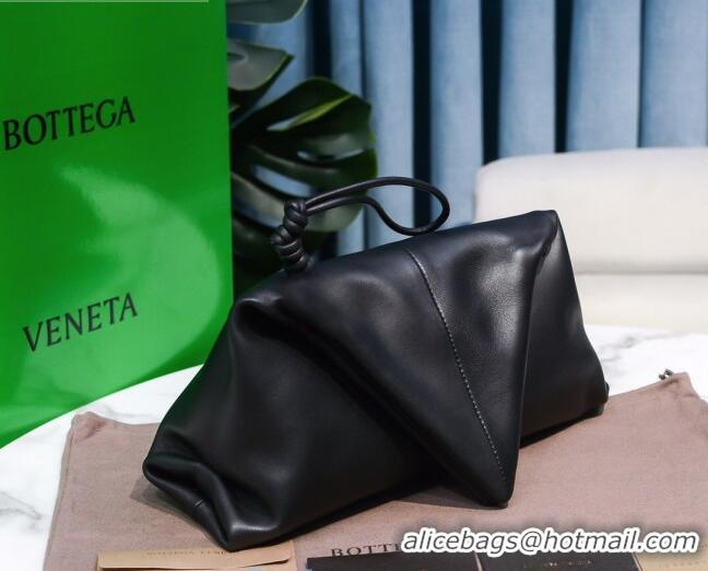 Unique Discount Bottega Veneta BV Trine Lambskin Clutch BV1517 Black 2020