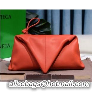 New Design Bottega Veneta BV Trine Lambskin Clutch BV1517 Orange 2020