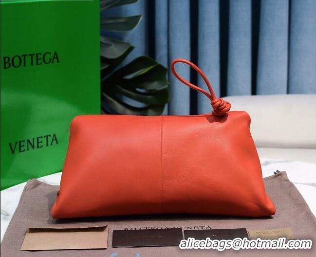 New Design Bottega Veneta BV Trine Lambskin Clutch BV1517 Orange 2020