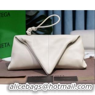 Buy Cheapest Bottega Veneta BV Trine Lambskin Clutch BV1517 White 2020