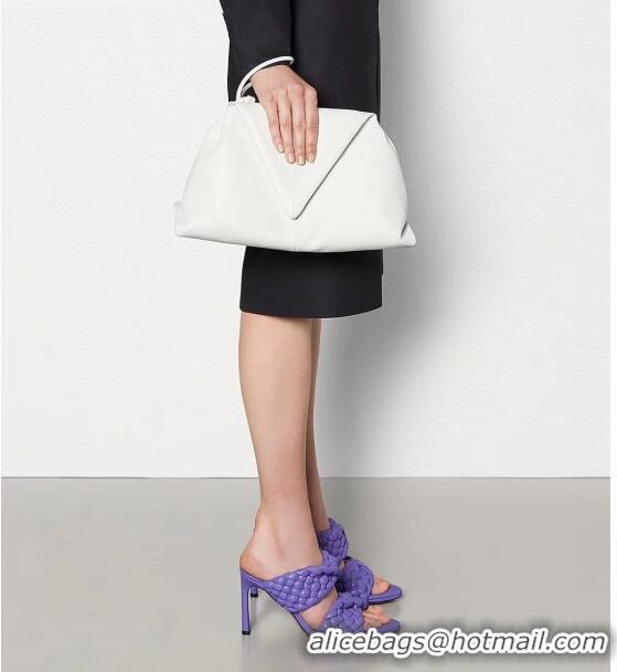 Buy Cheapest Bottega Veneta BV Trine Lambskin Clutch BV1517 White 2020