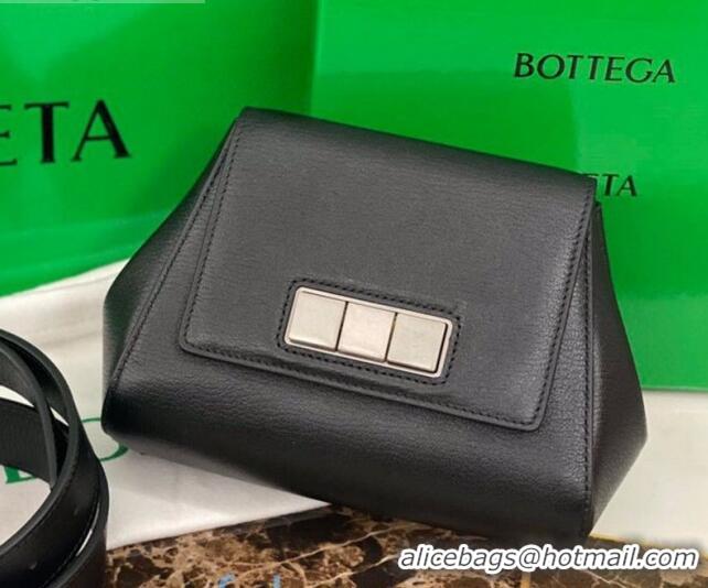 Shop Reasonable Price Bottega Veneta Mini Belt Bag in Textured Leather BV1715 Black 2020